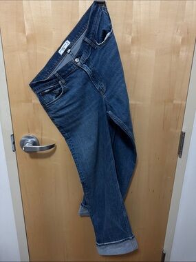 Abercrombie & Fitch Straight-Leg Dark Blue Denim Jeans